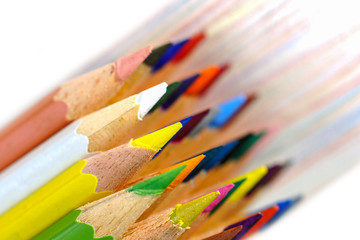 pencils with color shaving