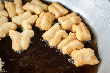 Deep-fried doughstick breakfast
