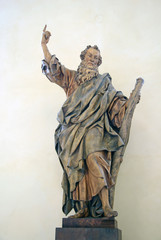 KUTNA HORA, CZECH REPUBLIC - APRIL 17, 2010: Statue in Assumption of Virgin Mary Church in Kutna Hora, Czech Republic