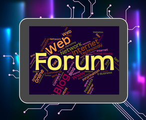 Forum Word Shows Social Media And Chat