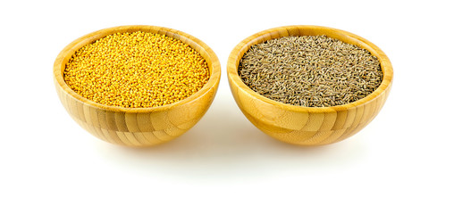 Fine textured yellow mustard spice and cumin