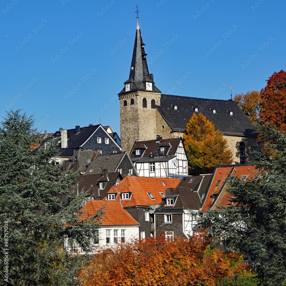 Wall mural essen-kettwig - stadtpanorama