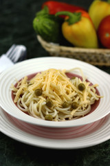 pasta with cheese and peas