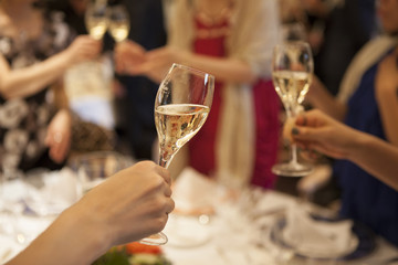 Toast with champagne