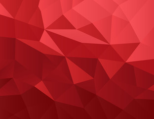 Red Polygonal Mosaic Background