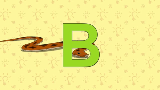 Boa. English ZOO Alphabet - letter B
Удав  и буква  B  английского алфавита.