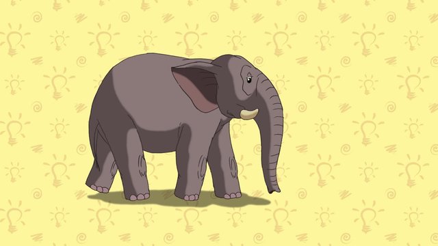 Elephant. English ZOO Alphabet - letter E
Слон  и буква  E  английского алфавита.