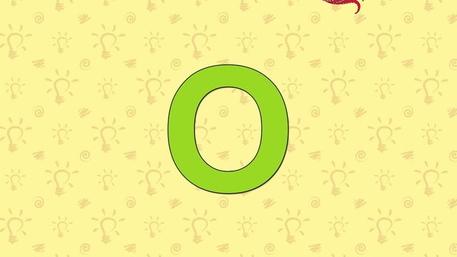 Octopus. English ZOO Alphabet - letter O
Осьминог  и буква  O  английского алфавита.