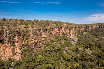 Fototapeta na wymiar View of cliffs of Chapada dos Guimaraes - Mato Grosso - Brazil