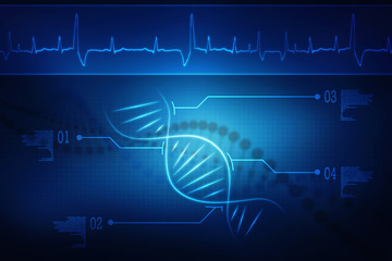 Digital illustration DNA structure