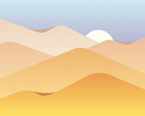 Vector background with dunes
