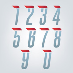 Express speed numbers. Vector design template elements
