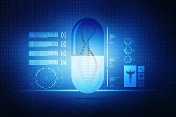 Digital illustration DNA structure
