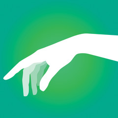 Lady hand silhouette vector
