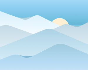 Vector background with snow