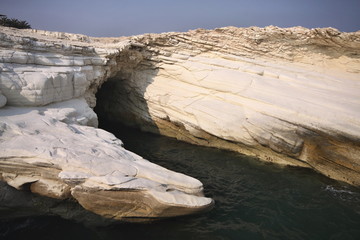 beautiful white rock formations on the Cypriot coast