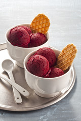 Blackberry ice cream.
