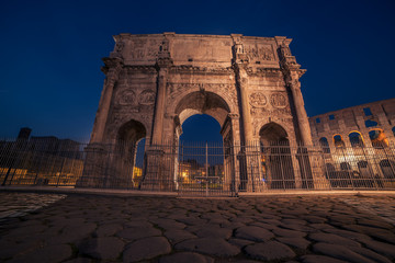 Rome, Italy: Arch of Constantine in the sunset
