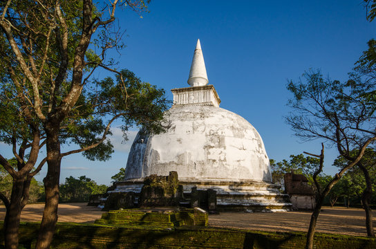 Ancient dagoba, Polonnaruwa, Sri Lanka