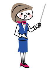 ビジネスウーマン　指示棒