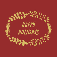 Christmas wreath gold