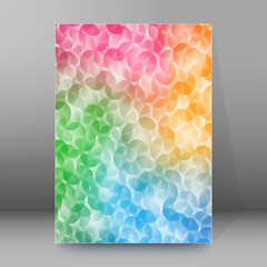 background rainbow circles whitish cover page brochure