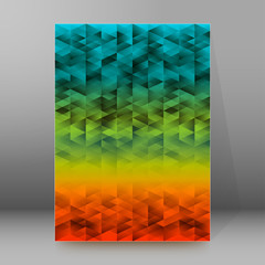dirty background rainbow triangles cover page brochure