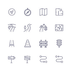 Maps and travel icons