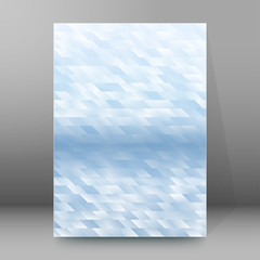 light blue mosaic cover page brochure background