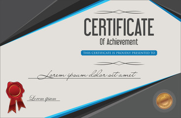 Certificate of achievement retro template 