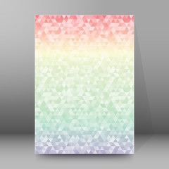 Triangles mosaic cover page brochure background