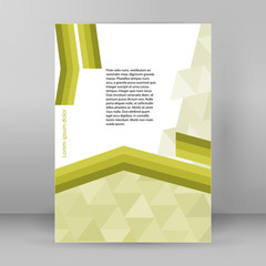 background triangles report cover layout template page booklet
