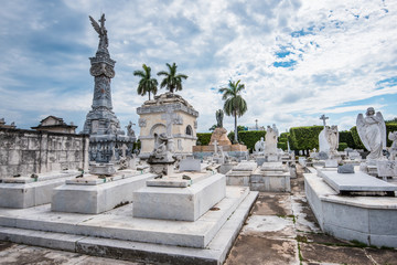 Fototapeta na wymiar The Colon Cemetery in Havana Cuba.