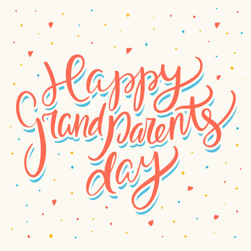 Happy grandparents day. Greeting card.