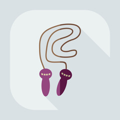 Flat modern design with shadow icon skipping rope