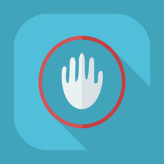 Flat modern design with shadow icons warning 