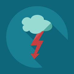 Flat modern design with shadow icons warning 