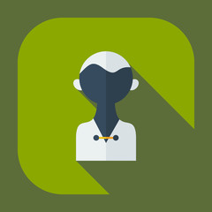 Flat modern design with shadow icons journalist