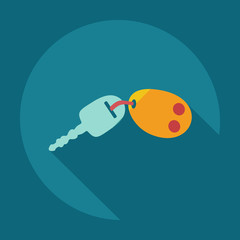 Flat modern design with shadow icons the keys