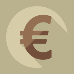 Flat modern design with shadow icons currency unit