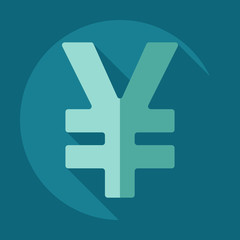 Flat modern design with shadow icons currency unit