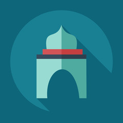 Flat modern design with shadow icons mosque