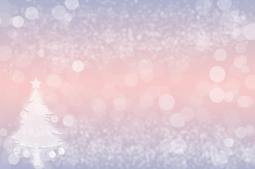 Merry Christmas on the bokeh background and snowflake