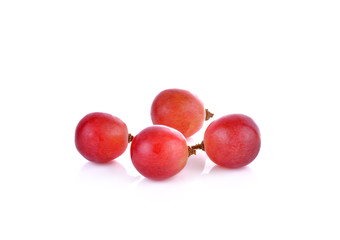 Fresh  red grape on white background