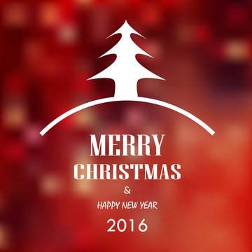 2016 Christmas and happy new year card vector background