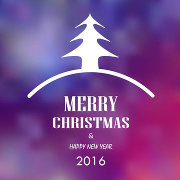 2016 Christmas and happy new year card vector background