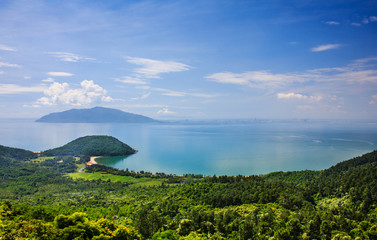 Nam Chon Bay - Hai Van pass, Da Nang, Vietnam. Nam Chon bay at the foot of the Hai Van Pass,...