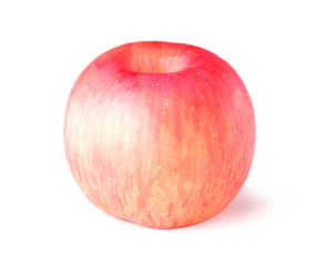 Fresh red apple fruit  isolated on white background