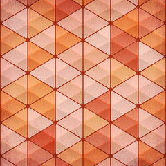 Abstract triangles vintage orange background