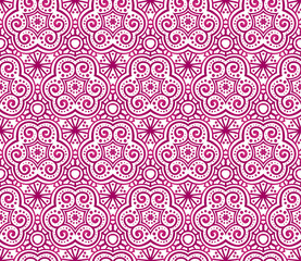 Red abstract curls seamless pattern